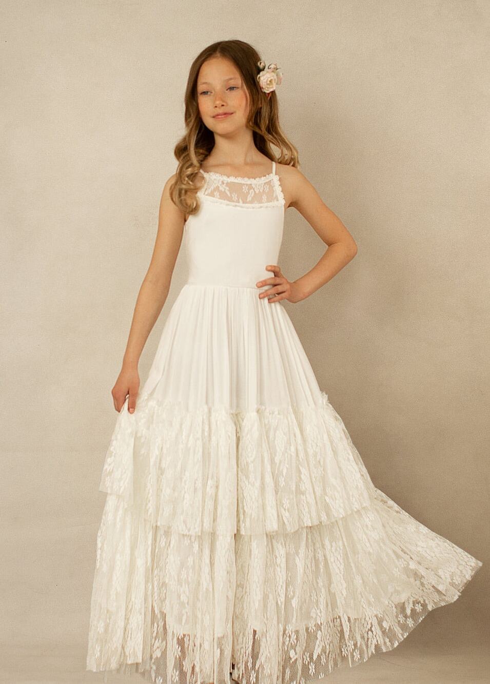 Joyfolie Mia Joy Catrin Dress in Cream Girl’s Size 6